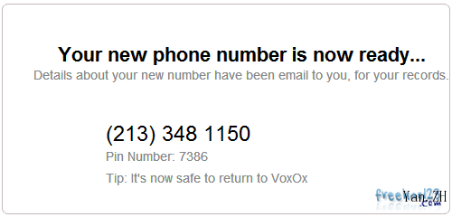 VoxOx得到一个美国电话
